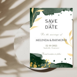 Elegante anúncio de Save the Date para casamento
