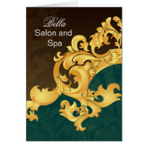 elegante aqua floresce Negócios Obrigado Cartões