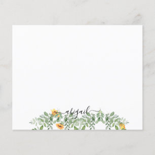 Elegante Aquarela Girassóis em Folhagem Personali