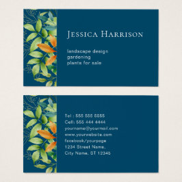 Elegante Aquarela Verde Folhagem Botânica Azul