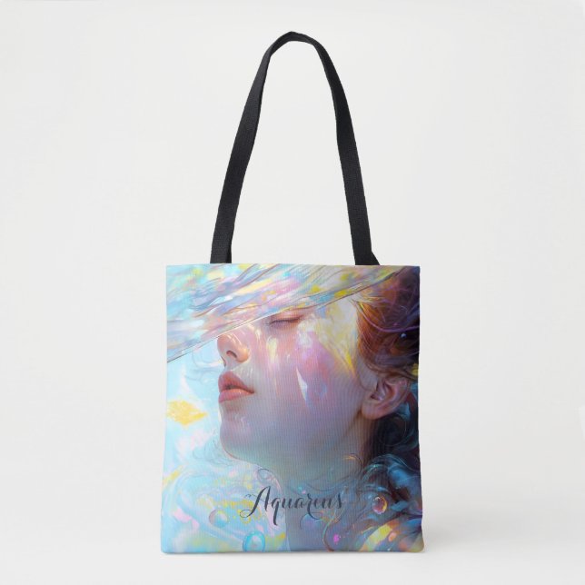 Elegante Aquarius Celestial Tote Bag (Frente)