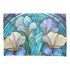 Elegante Art Nouveau Botânico Íris Azul Roxo