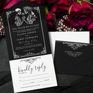 Elegante Até Morte Nos Partiu Casamento Gótico