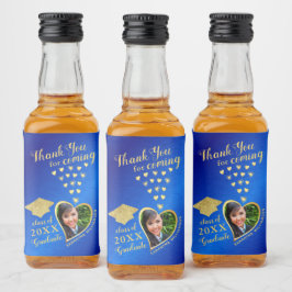 Elegante Azul Dourado Obrigado Graduação 2025