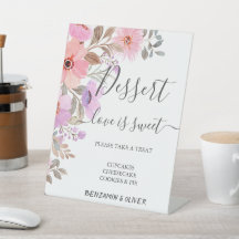 Elegante Bar de Sobremesa de Casamento de Flores S