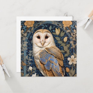 Elegante Barn Owl William Morris Inspirou Floral