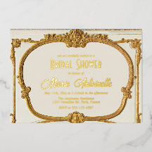 Elegante Barra de Ouro Barroco Rococó Chá de Noiva