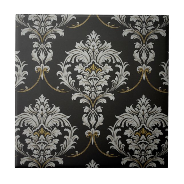 Elegante Barroco Damask (Frente)