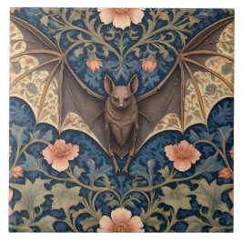 Elegante Bat Voador William Morris Inspirou Floral