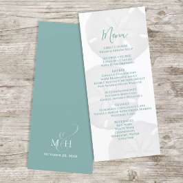 Elegante Beach Watercolor Sand Dollar Wedlar Menu