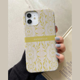 Elegante Bege Verde Floral Personalizado