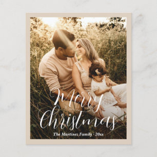Elegante Beige Neutral Foto Moderna Natal