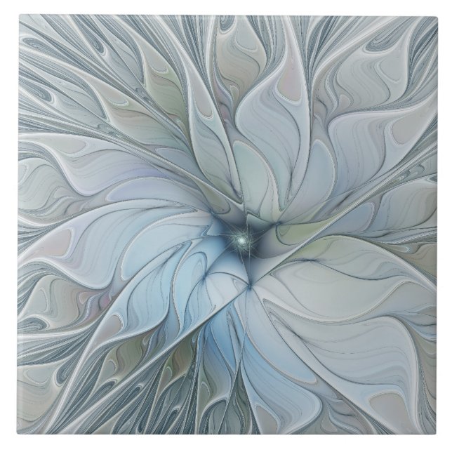 Elegante Beleza Arte Fractal Abstrata Moderna Flor (Frente)