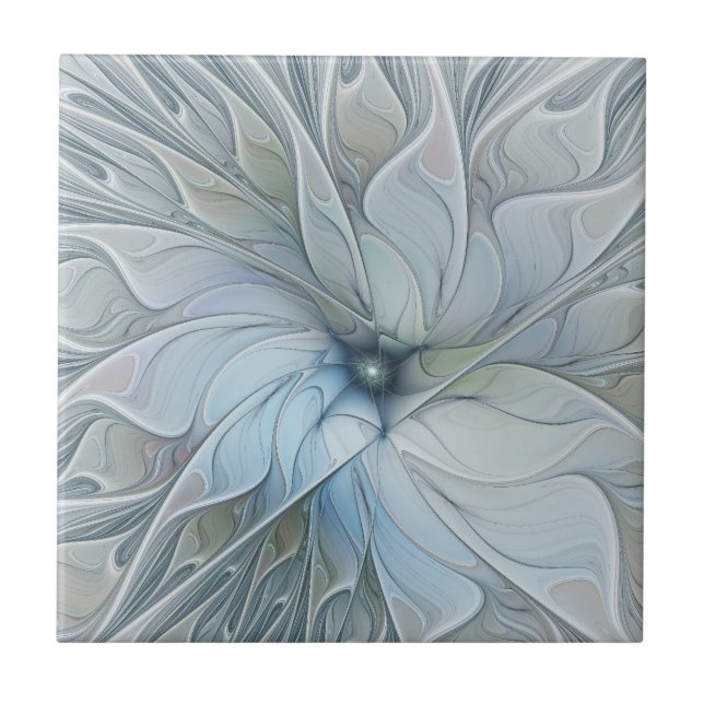 Elegante Beleza Arte Fractal Abstrata Moderna Flor (Frente)