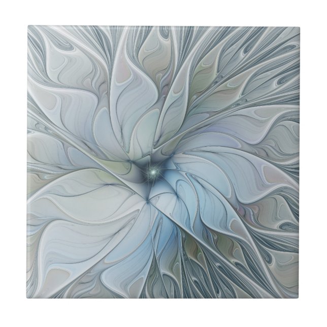 Elegante Beleza Arte Fractal Abstrata Moderna Flor (Frente)