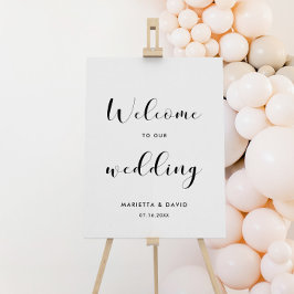 Elegante Bem-vindo ao nosso casamento