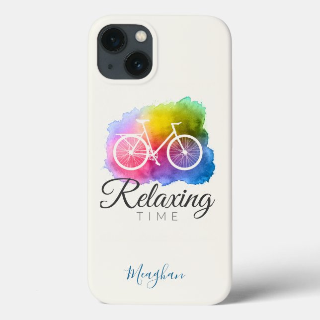 Elegante Bicicleta Monogramada com Aquarela (Verso)