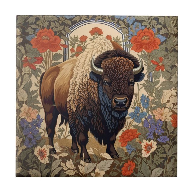 Elegante Bison William Morris Inspirou (Frente)