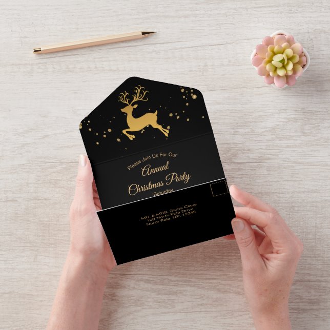Elegante Black e Dourado Rudolph (Vídeo)