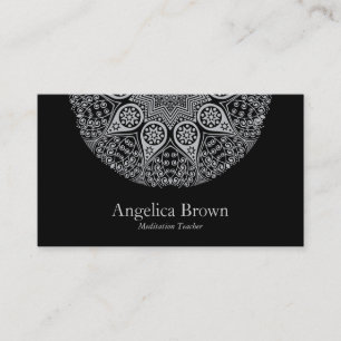 Elegante Black Mandala Cartão de visita Mindagaç