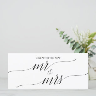 Elegante Black Sr. Hanging Seating Chart Header