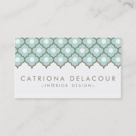 Elegante Blue Marroquino Pattern Cartão de visita