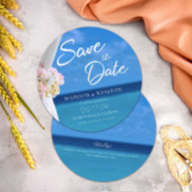 Elegante Blue Ocean Beach Summer Salve o cartão de