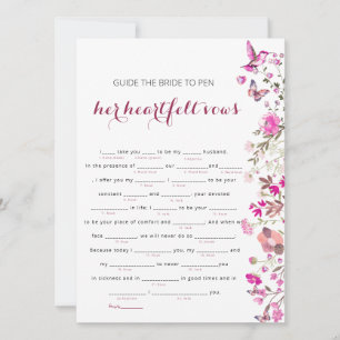 Elegante Blush Bride Heart Vows