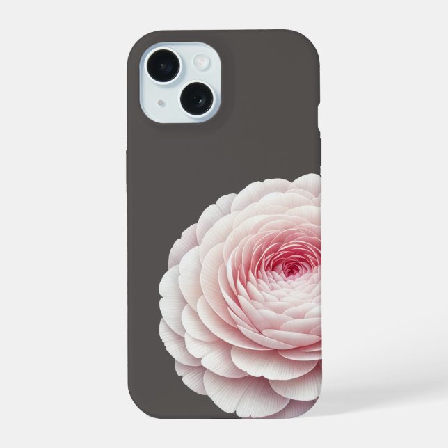 Elegante Blush Floral Carvão Quente (Verso)