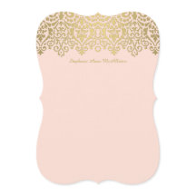 Elegante Blush n Dourado Lace Floral Bridal