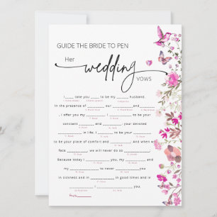 Elegante Blush Ruby Rosa Floral Brit Vows Game