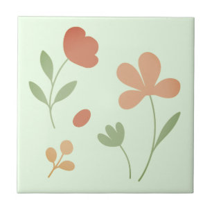 Elegante Blush & Sage – Azulejo Minimalista para C