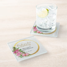 Elegante Boho Pink Floral Chá de panela Favor