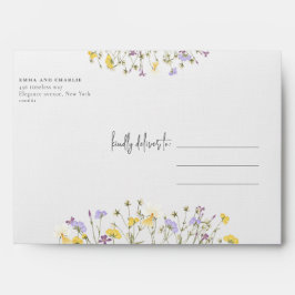 Elegante Boho wildflower Endereço de Regresso