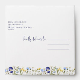 Elegante Boho wildflower Endereço de Regresso