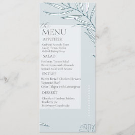 Elegante Boho Wildflower Menu do casamento