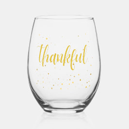 Elegante Bolinhas Dourada "Obrigado"