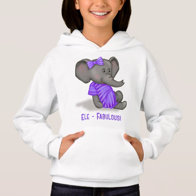 Elegante bonito e fabuloso elefante para bebês (Frente)