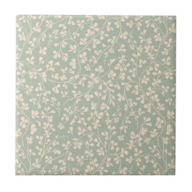 Elegante Botânico Verde Sálvia (Frente)