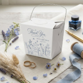 Elegante Caixa de Agradecimento de Casamento em Az