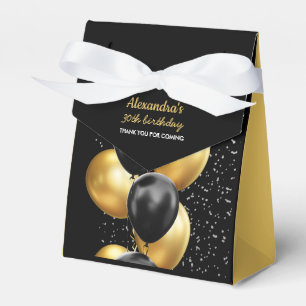 Elegante Caixa de Presente de Aniversário em Preto