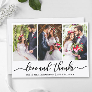 Elegante Caligrafia Amor Agradecimento Casamento 3