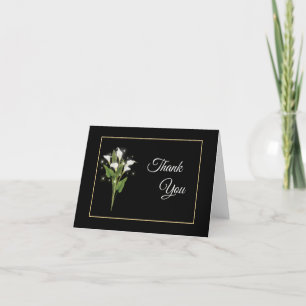 Elegante Calla Lily Dobrou o Cartões de agradecime