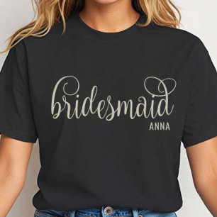 Elegante Camiseta Branca para Damas de Honra