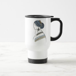 Elegante Caneca de viagem de arte popular ucranian