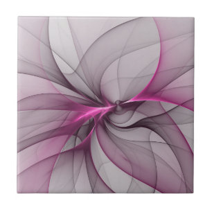 Elegante Caos Moderno, Abstrato, Arte Fractal Rosa