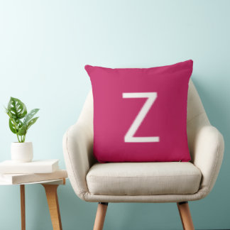 Elegante Capa de Almofada de Alphabet Rosa “Z”