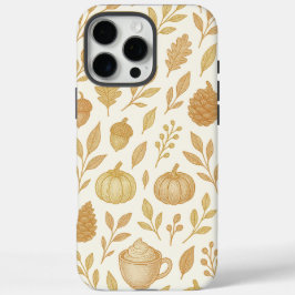Elegante capa de telefone dourada para outono