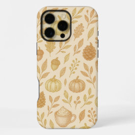 Elegante capa de telefone dourada para outono