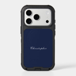 Elegante capa personalizada azul marinho
